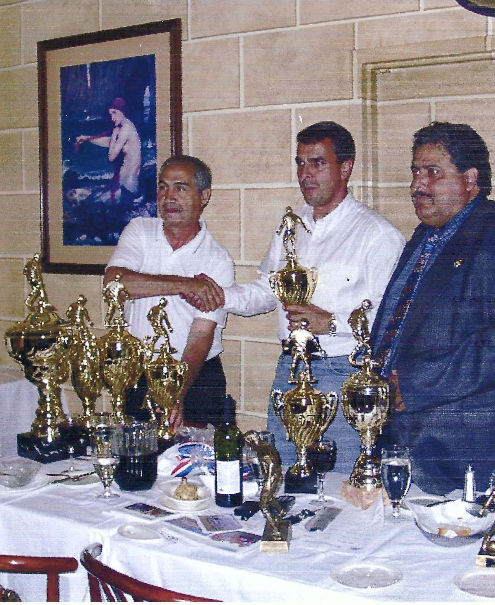 Iggy Fernandez at a soccer trophy presentation